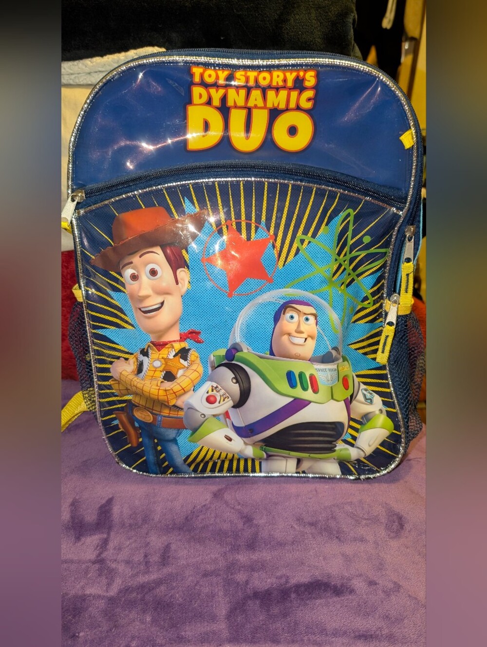 Vintage Toy Story Backpack Deadstock Flawless NWOT Woody Buzz Dynamic Duo 90sY2K